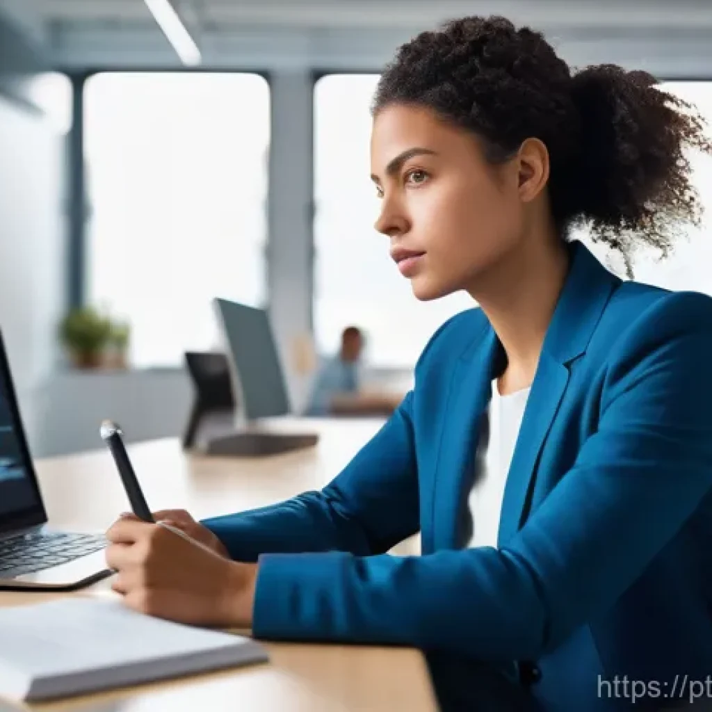Transformer 기반의 텍스트 요약 기법 - **Overcoming Information Overload with AI Summarization:**
"A young professional, appearing init...